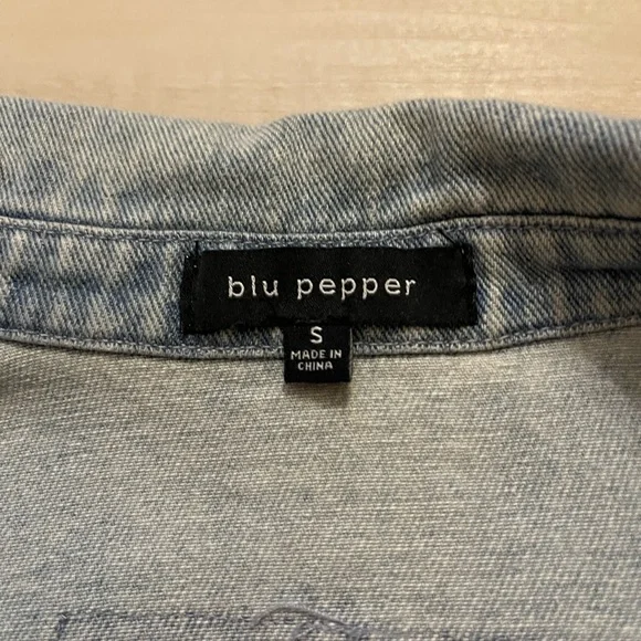 Blu Pepper Light Blue Denim Jacket - Picture 2 of 3